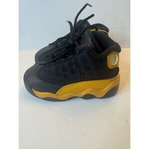 Air Jordan 13 Retro TD Melo Black Yellow Toddler Size 5C 414581-035